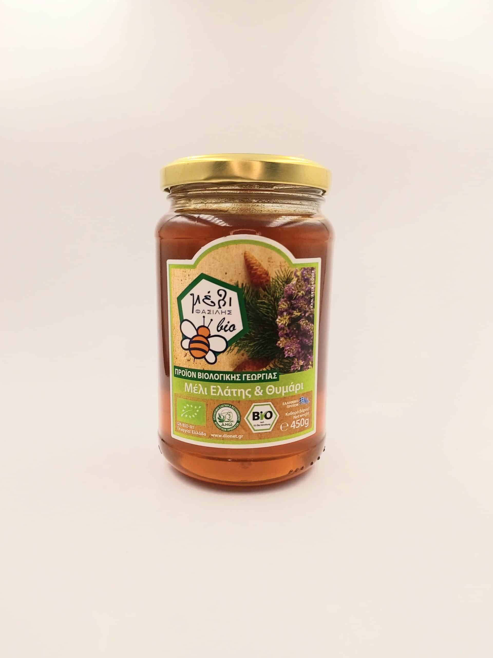 Μέλι Ελάτης & Θυμάρι Bio 450γρ - Φασιλής