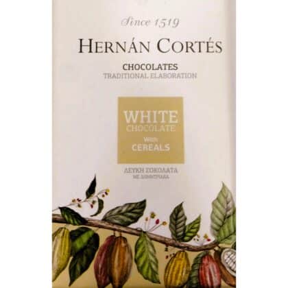 Λευκή Σοκολάτα με Δημητριακά 85γρ - Hernan Cortes