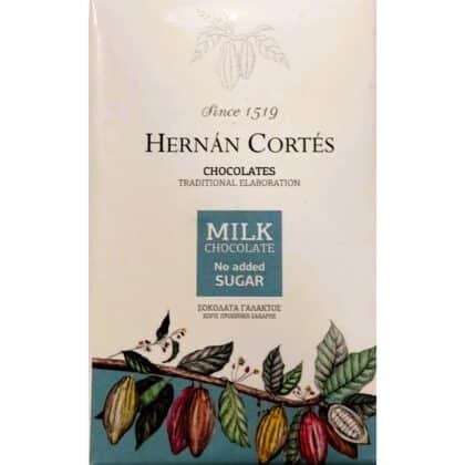 Σοκολάτα Γάλακτος Χωρίς Ζάχαρη 25γρ - Hernan Cortes
