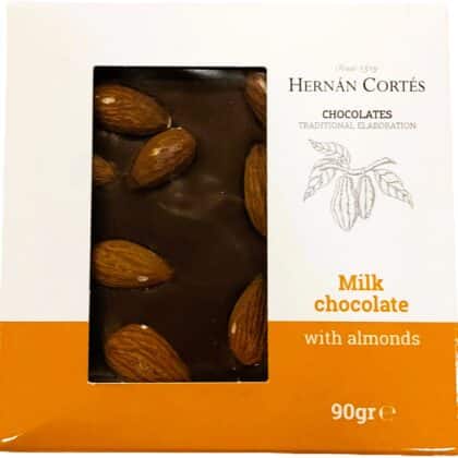 Σοκολάτα Γάλακτος με Αμύγδαλα 90γρ - Hernan Cortes
