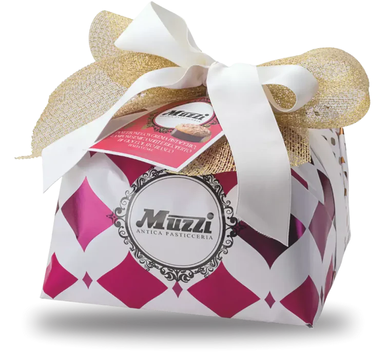 Panettone με Κρέμα Φιστικιού και Σμέουρο 750γρ